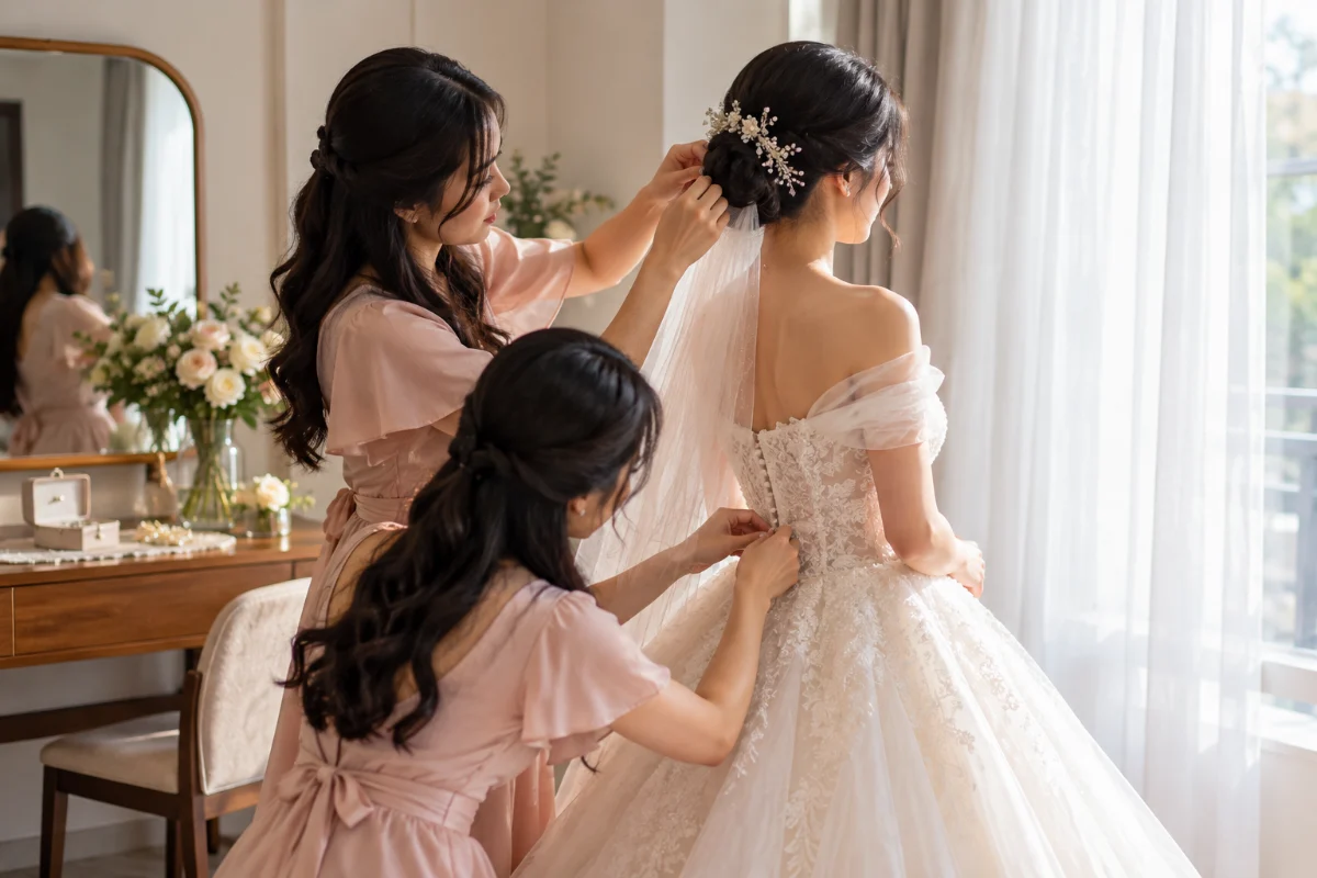Chuẩn bị chụp ảnh cưới